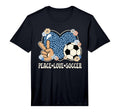 Peace Love Soccer Lover Outfit T-Shirt - Streetwear Style Men Women