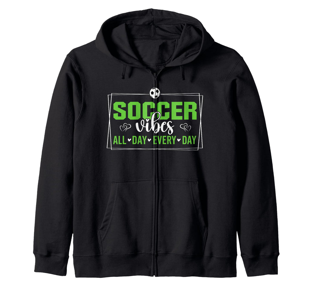 Soccer Vibes All Day Every Day Love Play T-Shirt - Graphic Print Men Women