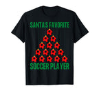 Santas Favorite Soccer Player Ugly T-Shirt - Aesthetic Graphic for Adults