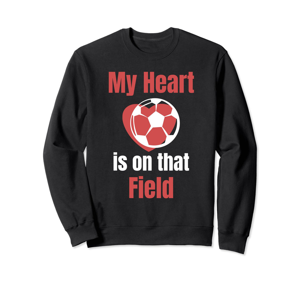 My Heart Is That Field Soccer Player Sweatshirt - Minimalist Print Unisex