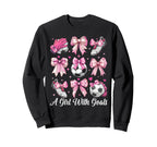 Soccer Player Soccer Coquette Bow Sweatshirt - Unique Graphic Men Women