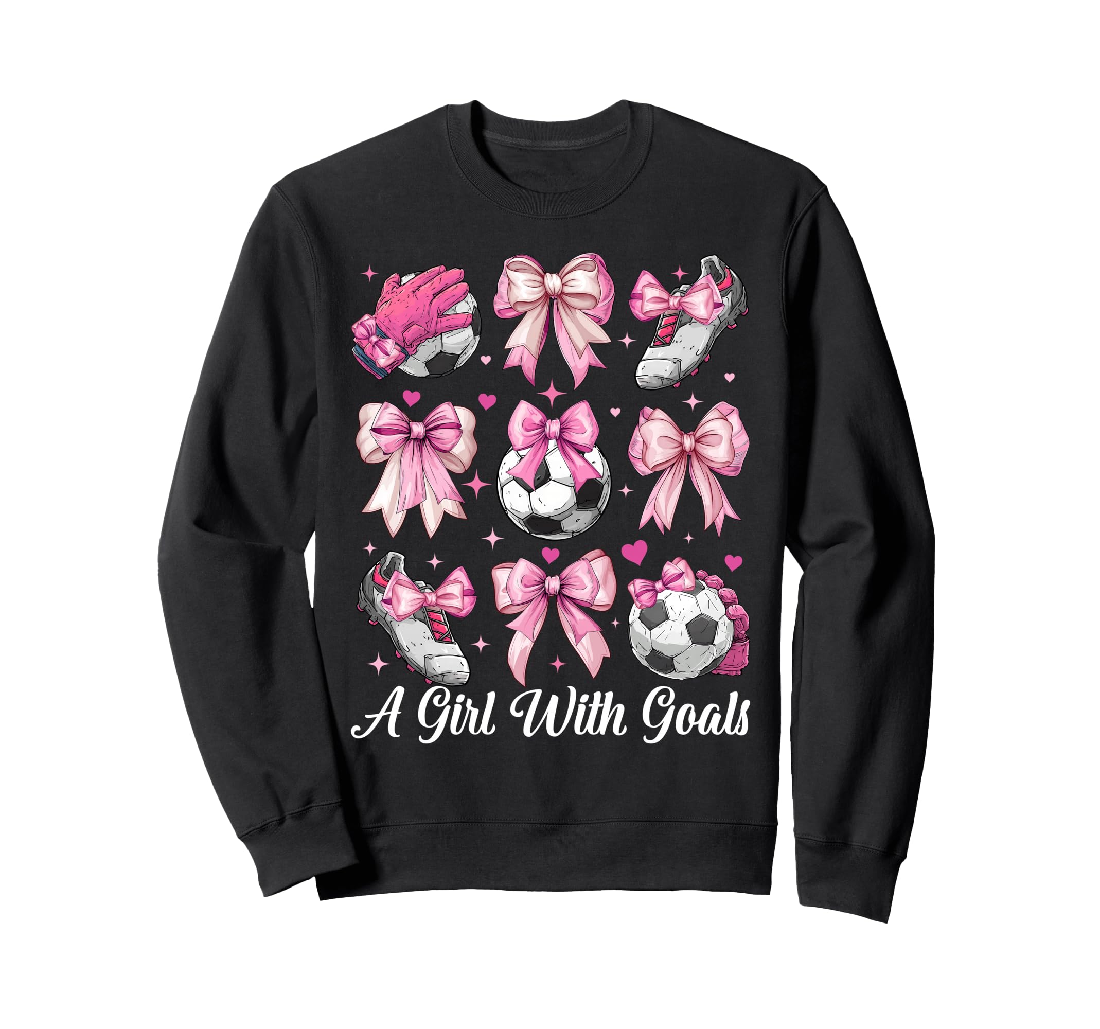 Soccer Player Soccer Coquette Bow Sweatshirt - Unique Graphic Men Women