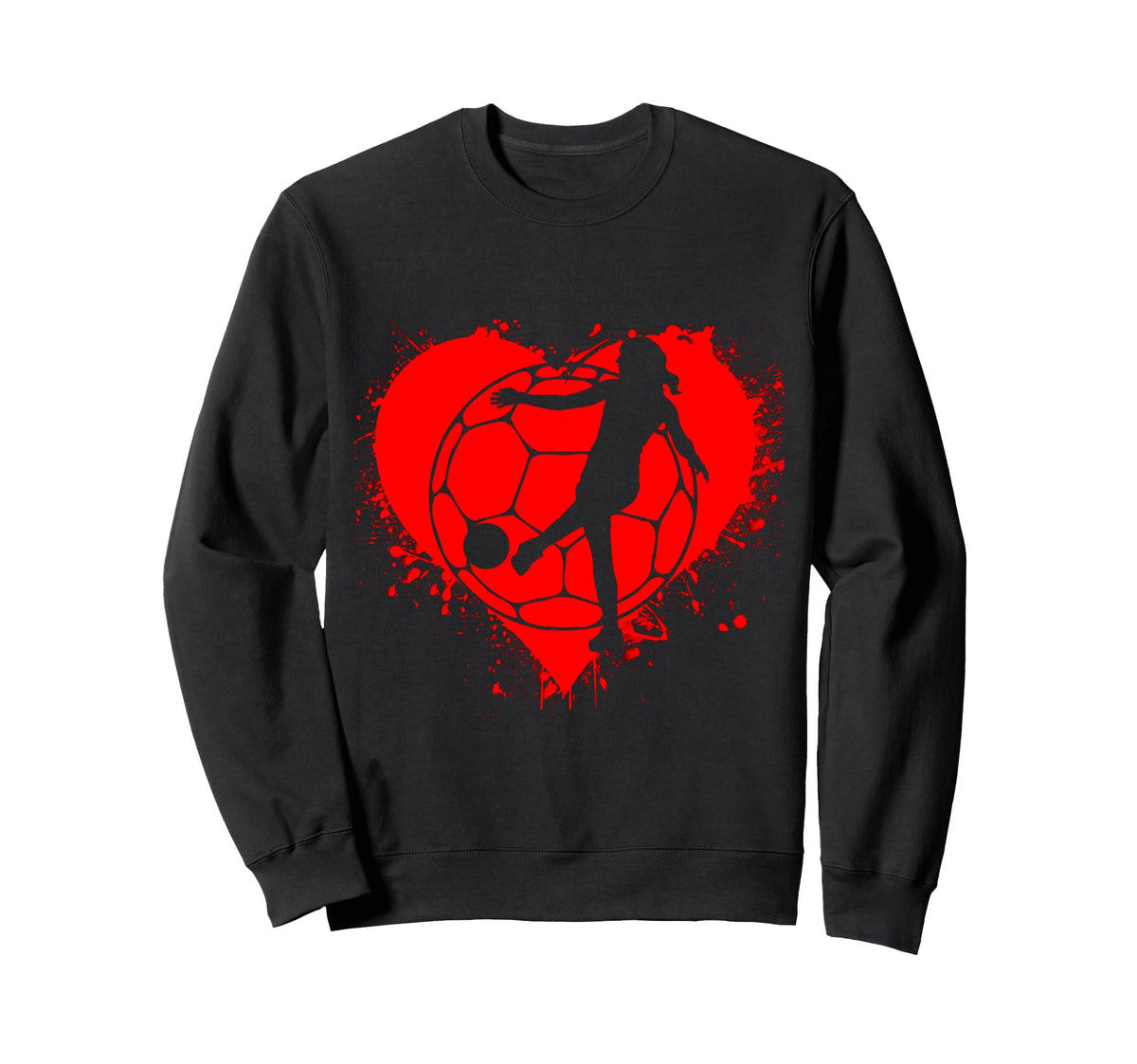 Soccer Lady Fan Football Sweatshirt - Casual Everyday Wear for Adults