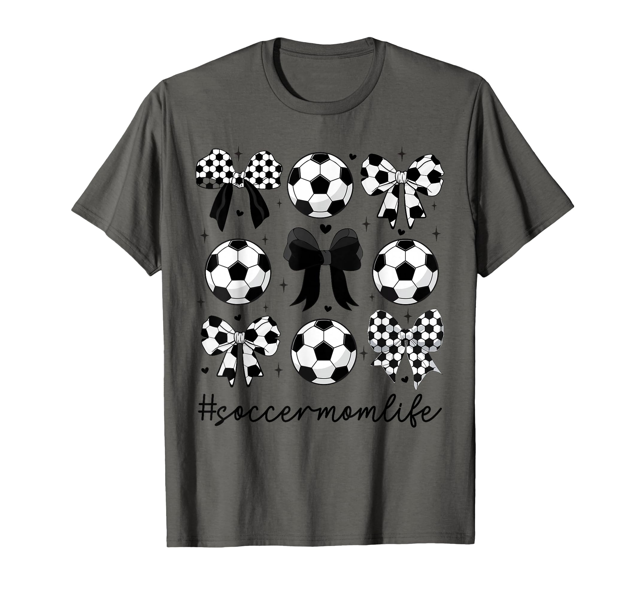 Coquette Bow Soccer Mom Life Game T-Shirt - Aesthetic Graphic Men Women