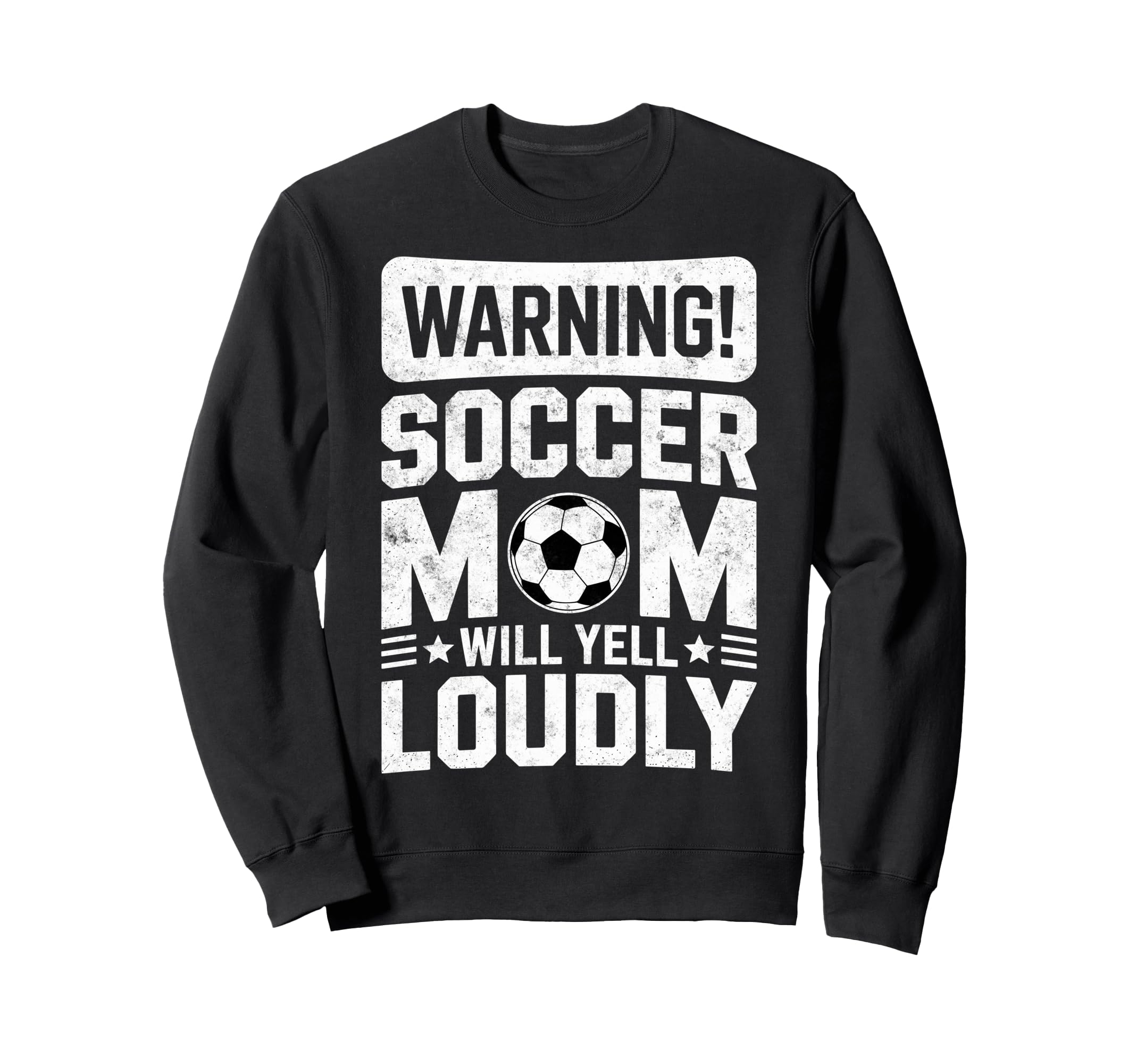 Warning Soccer Football Mom Player Sweatshirt - Aesthetic Graphic Unisex