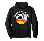 Grandpa Ballers Funny Baseball Softball Hoodie - Aesthetic Graphic Unisex