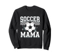 Soccer Mama Sport Checkered Soccer Sweatshirt - Aesthetic Graphic Unisex