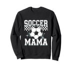 Soccer Mama Sport Checkered Soccer Sweatshirt - Aesthetic Graphic Unisex