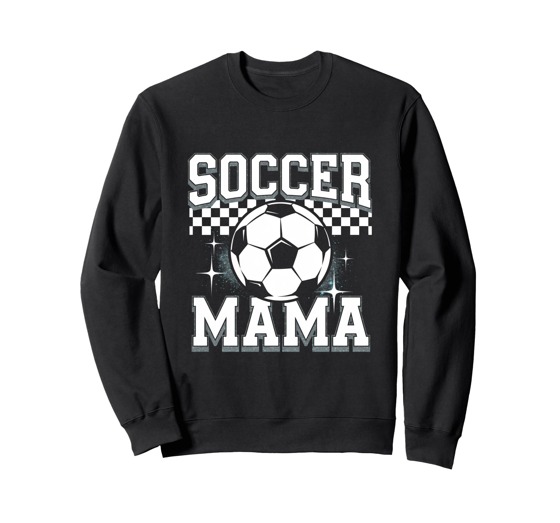 Soccer Mama Sport Checkered Soccer Sweatshirt - Aesthetic Graphic Unisex