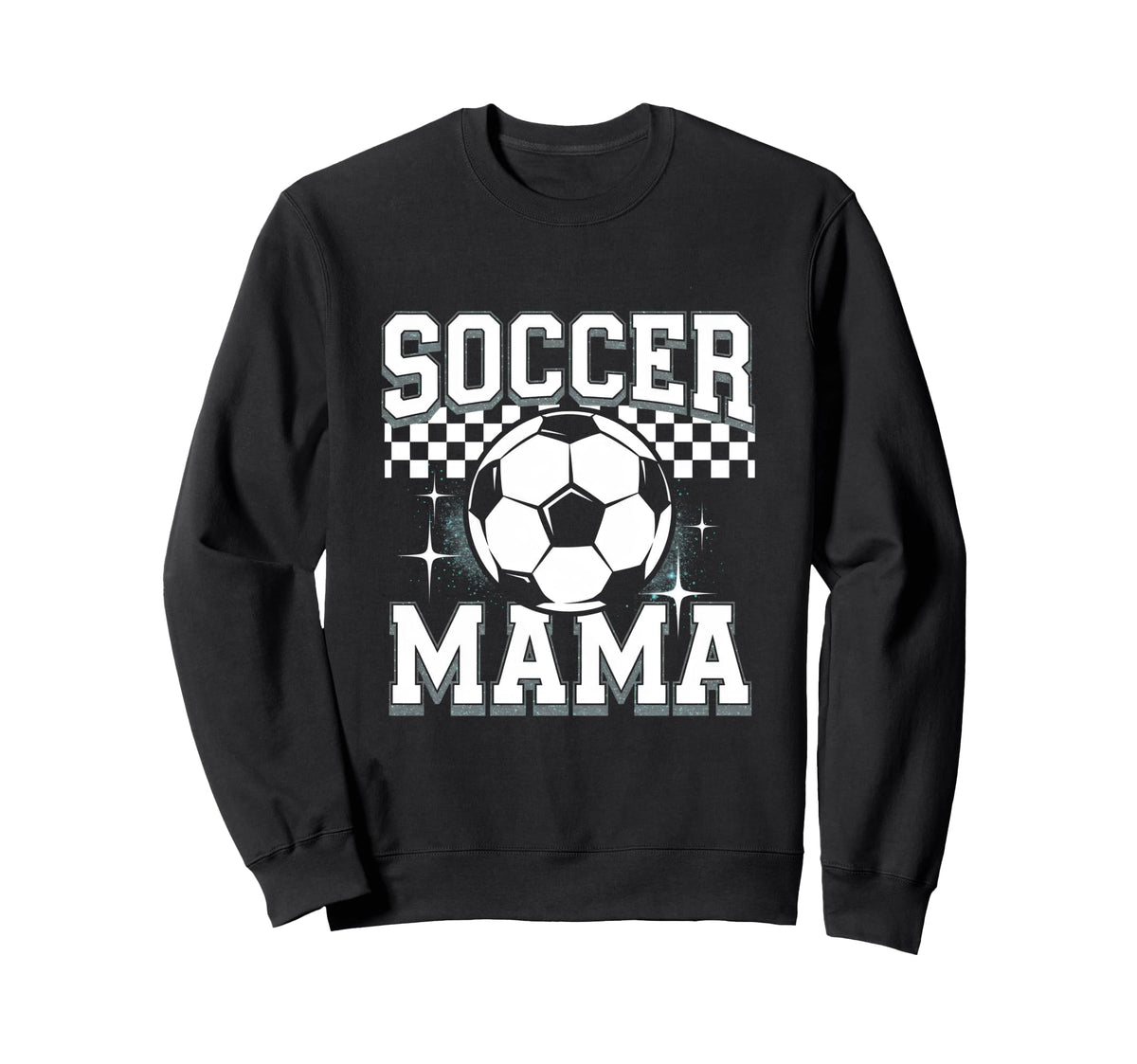 Soccer Mama Sport Checkered Sweatshirt - Casual Everyday Wear for Adults