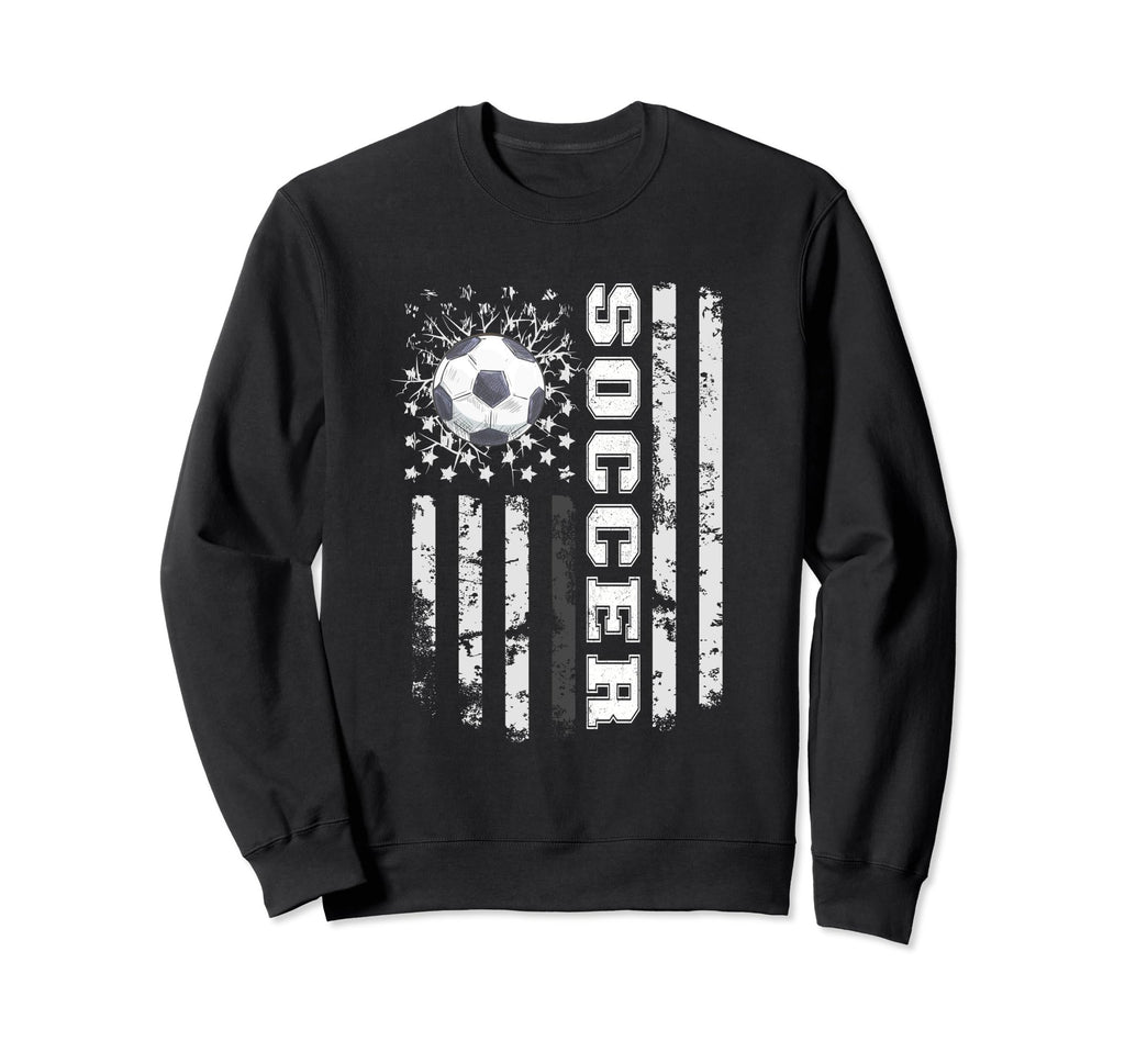 Soccer Usa Us Flag Soccer Coach Sweatshirt - Trendy Graphic for Adults