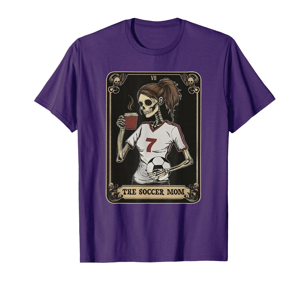 Soccer Mom Skeleton Tarot Card T-Shirt - Aesthetic Graphic for Adults