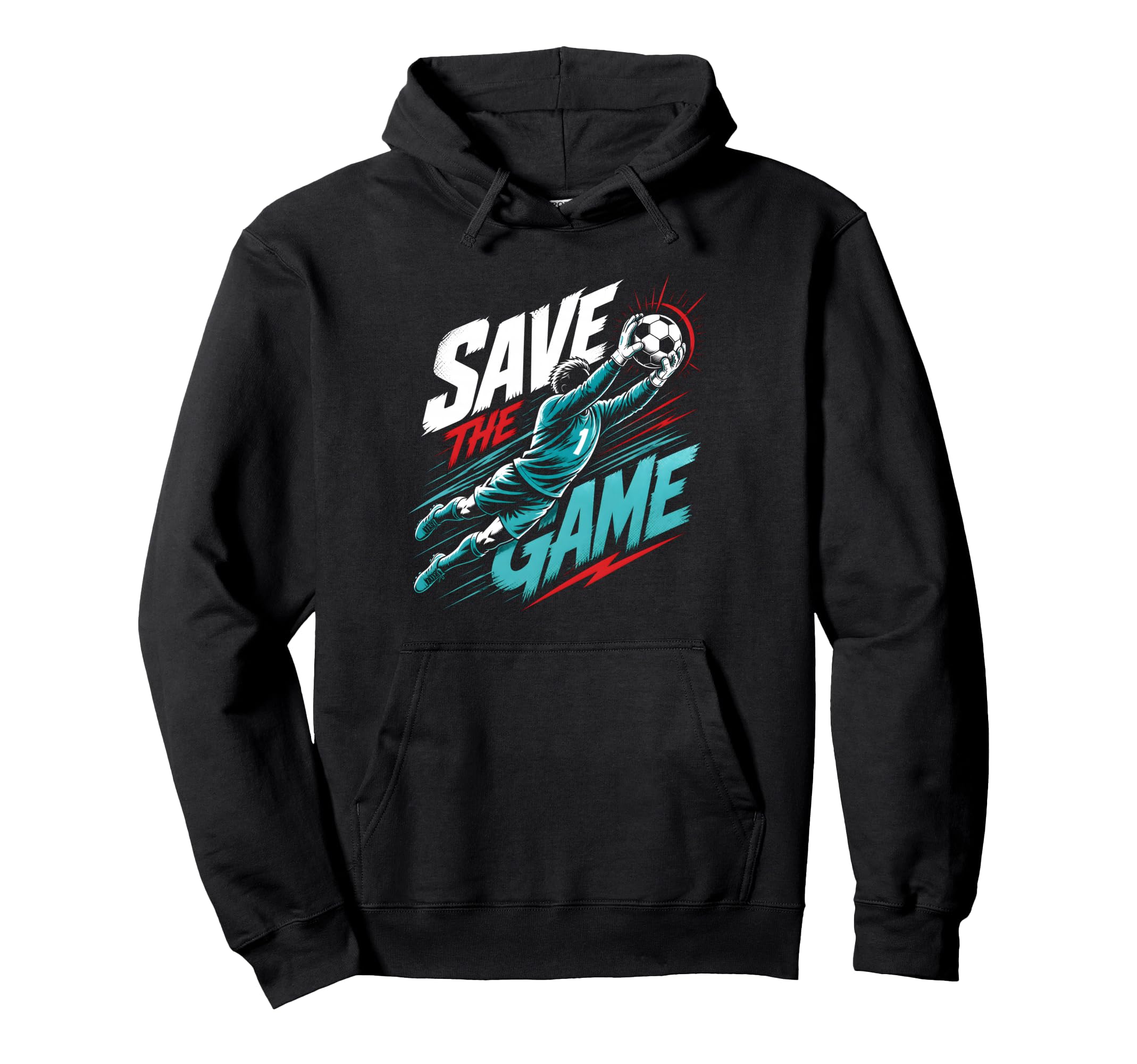 Goalkeeper Diving Save Action Soccer Hoodie - Streetwear Style Men Women