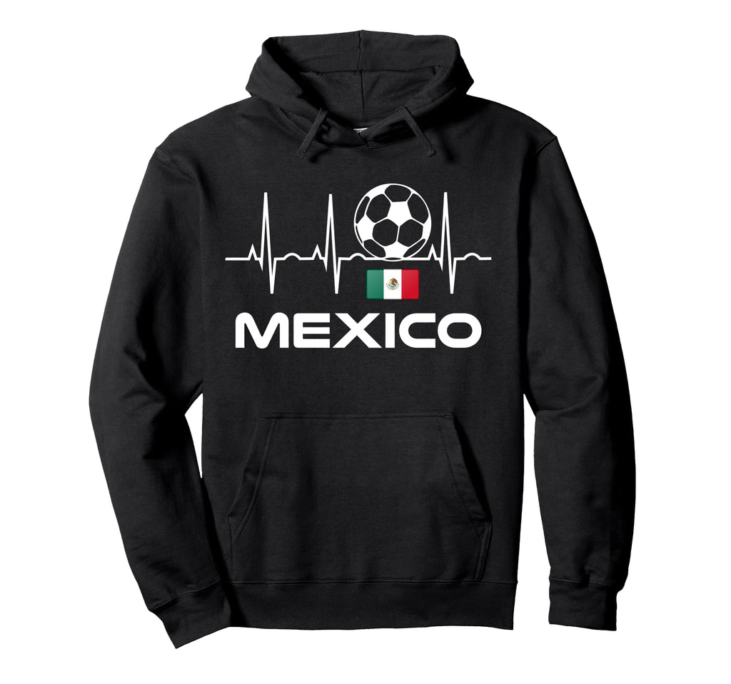 Mexico Soccer Mexico Futbol Heartbeat Hoodie - Aesthetic Graphic Unisex