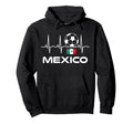 Mexico Soccer Mexico Futbol Heartbeat Hoodie - Aesthetic Graphic Unisex
