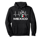 Mexico Soccer Mexico Futbol Heartbeat Hoodie - Aesthetic Graphic Unisex
