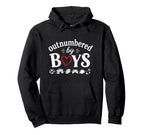 Outnumbered Funny Mom Soccer Family Life Hoodie - Unique Graphic Unisex