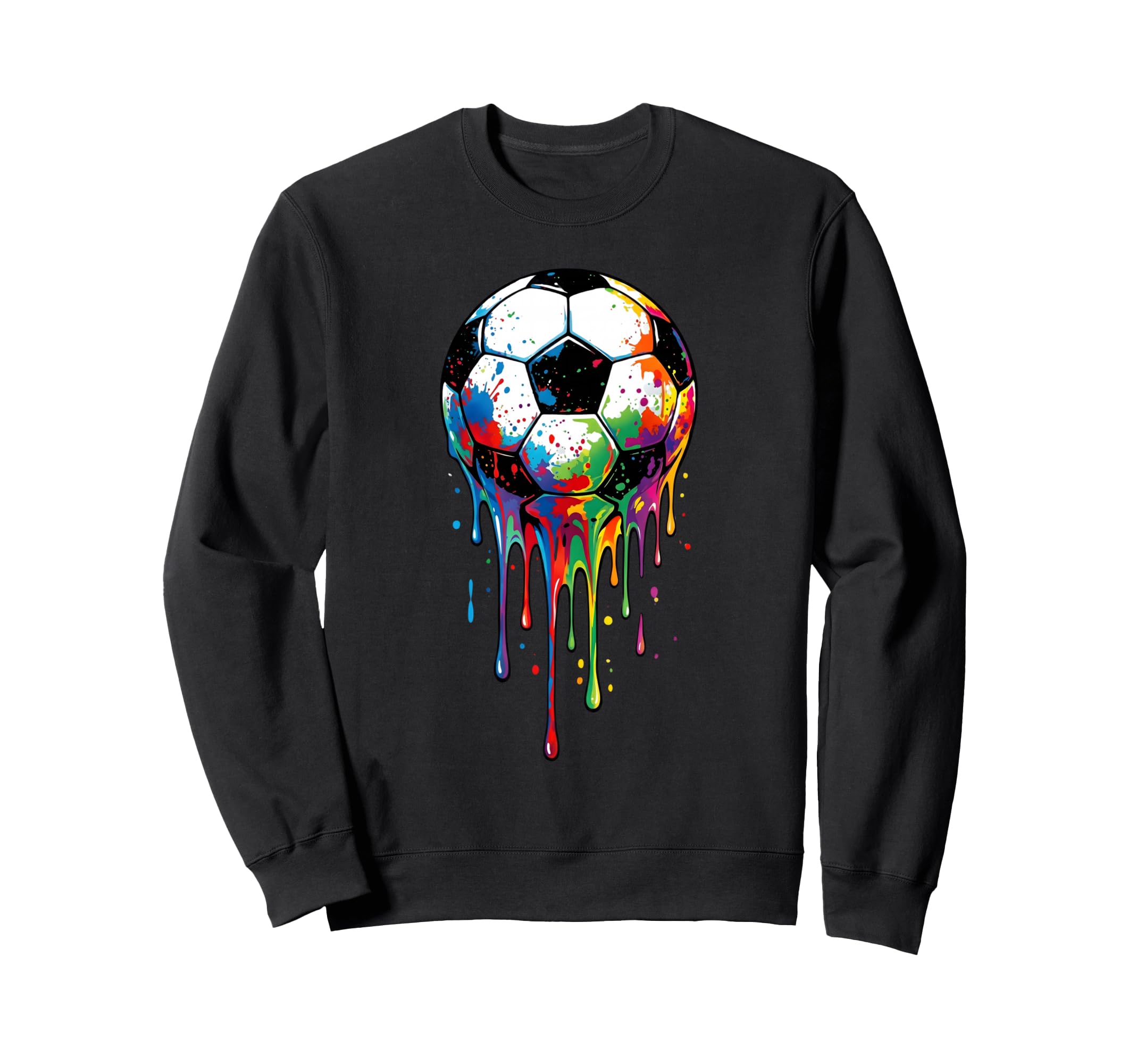 Dripping Soccer Drip Ice Cream Sweatshirt - Fun Novelty Design Men Women