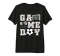 Soccer Coquette Bow Gameday Cheer T-Shirt - Casual Everyday Wear Men Women