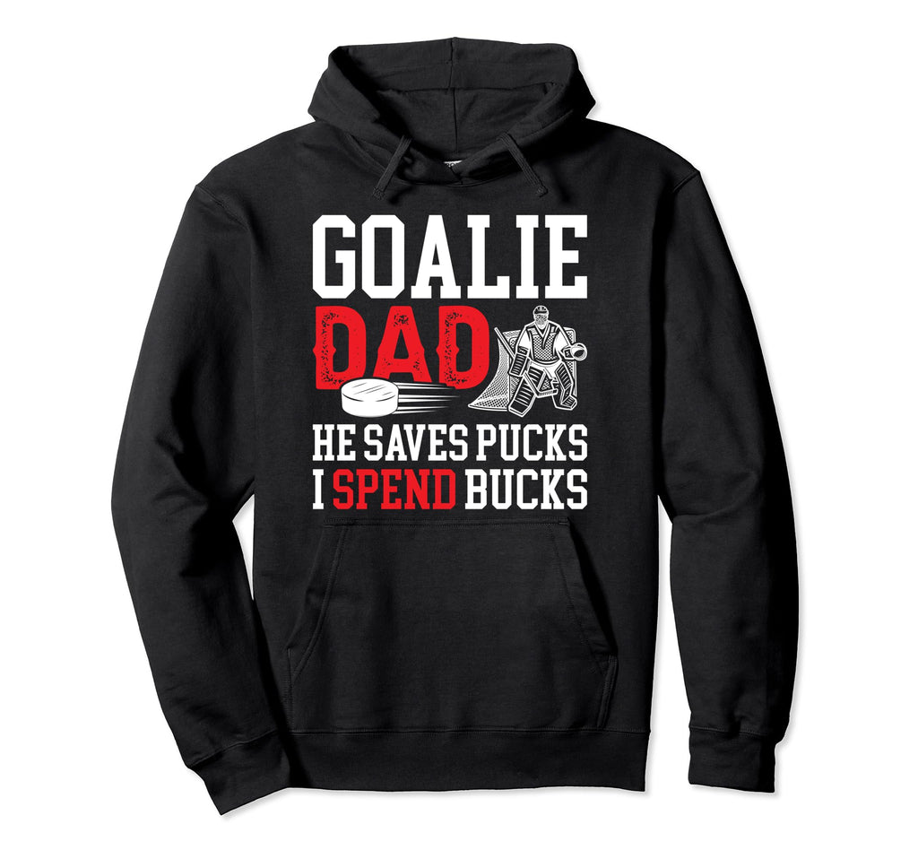 Funny Hockey Goalie Dad Ice Hockey Hoodie - Custom Art Print for Adults