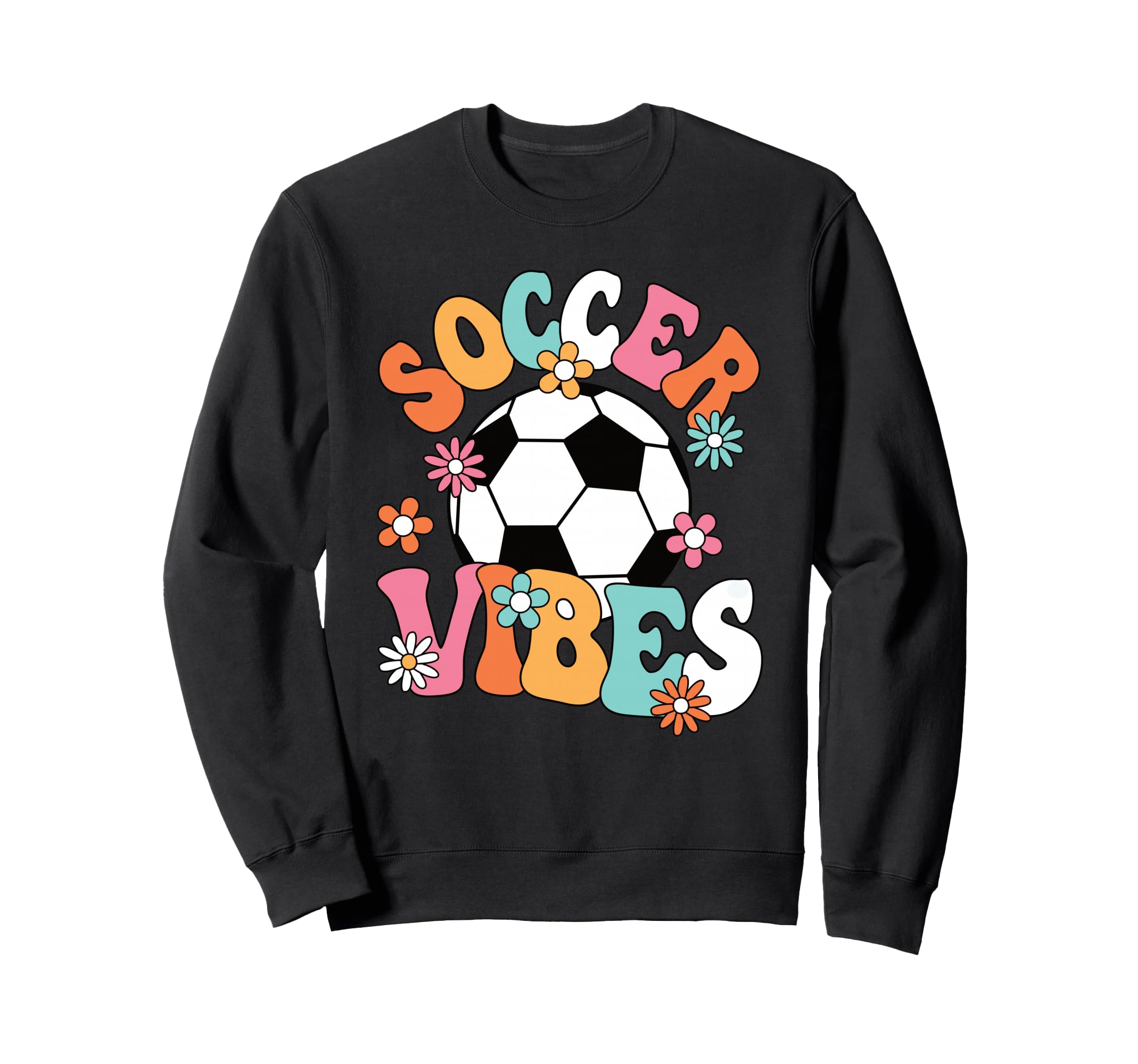 Soccer Vibes Soccer Player Groovy Sweatshirt - Minimalist Print Men Women