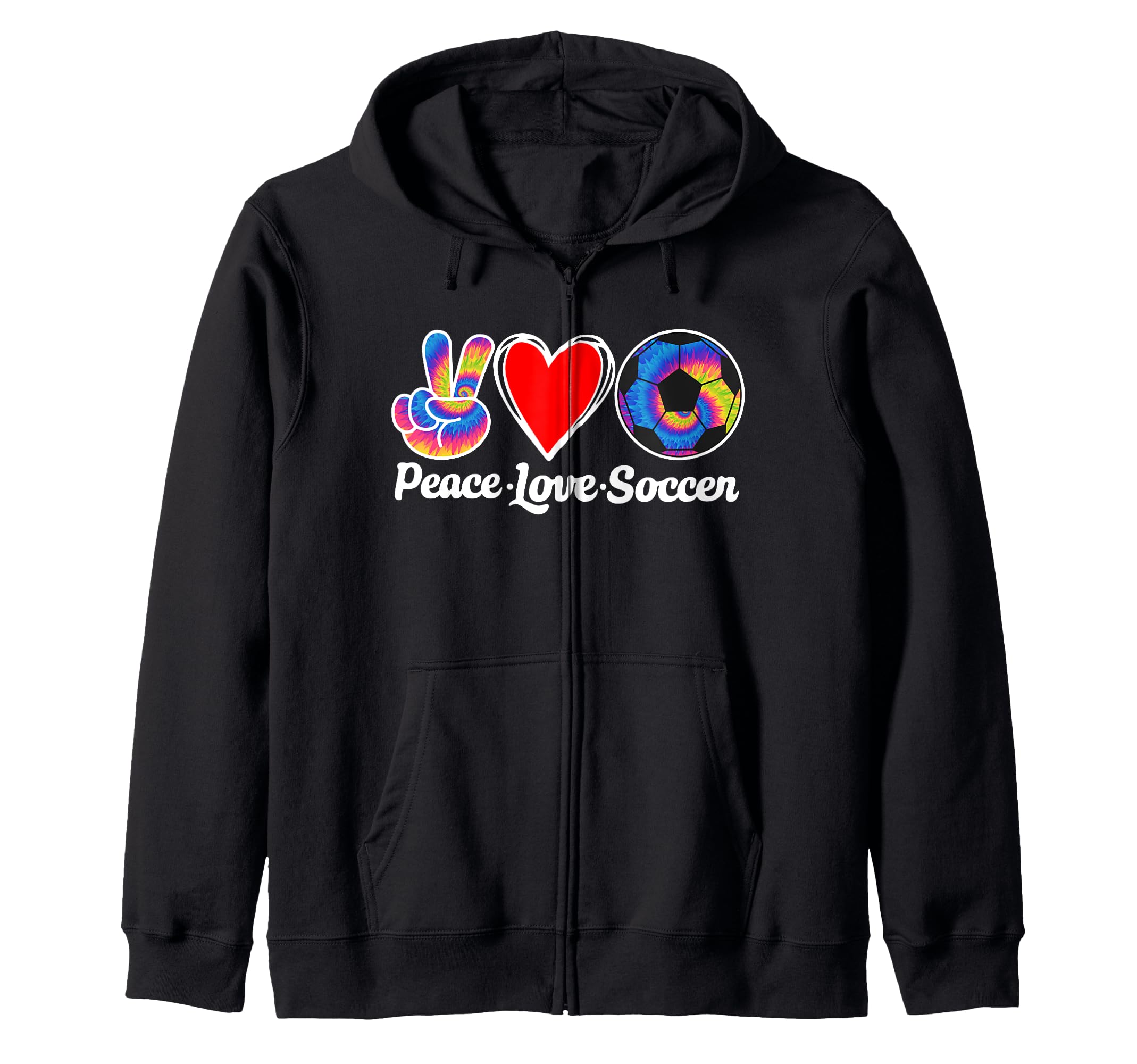 Peace Love Soccer Heart Ball Gift T-Shirt - Minimalist Print for Adults