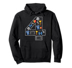 4Th Birthday 4 Year Old Football Soccer Hoodie - Novelty Apparel Unisex