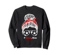 Soccer Mom Messy Bun Hair Soccer Sweatshirt - Streetwear Style for Adults