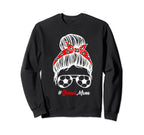 Soccer Mom Messy Bun Hair Soccer Sweatshirt - Streetwear Style for Adults