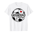 Soccer Granddad Soccer Player Family T-Shirt - Custom Art Print Unisex