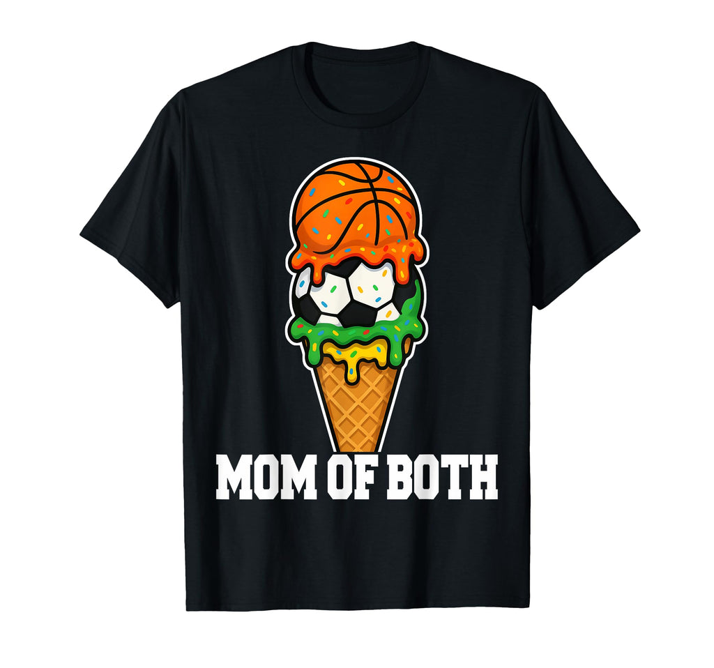 Basketball Soccer Mom Ice Cream Drip Summer T-Shirt - Graphic Print Unisex