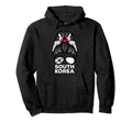 South Korea Flag Hairbun Football Soccer Fan Hoodie - Trendy Graphic Unisex
