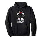 South Korea Flag Hairbun Football Soccer Fan Hoodie - Trendy Graphic Unisex