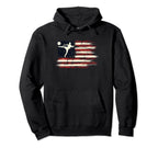 Distressed Flag Patriotic Mens Soccer Hoodie - Fun Novelty Design Unisex
