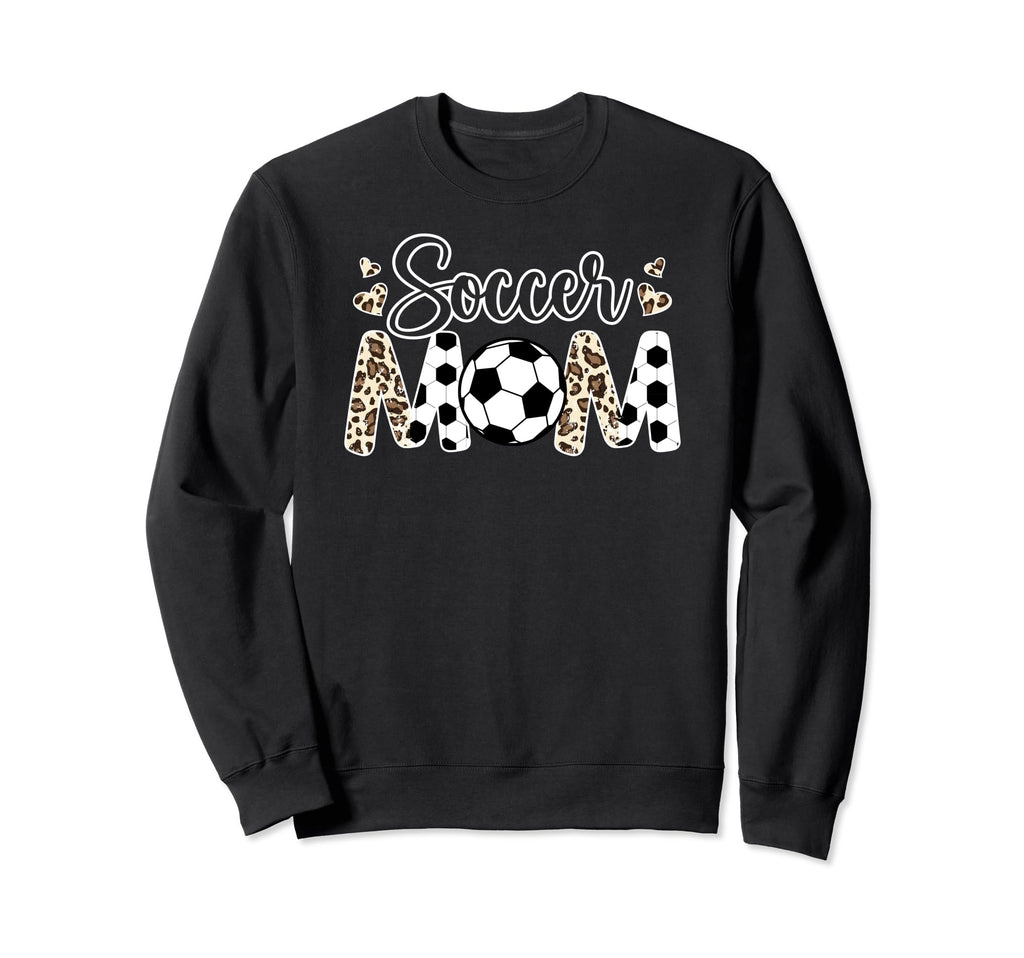 Soccer Mom Leopard Mom Soccer Player Sweatshirt - Custom Art Print Unisex