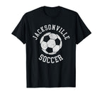 Jacksonville Soccer Distressed 90S T-Shirt - Custom Art Print Unisex