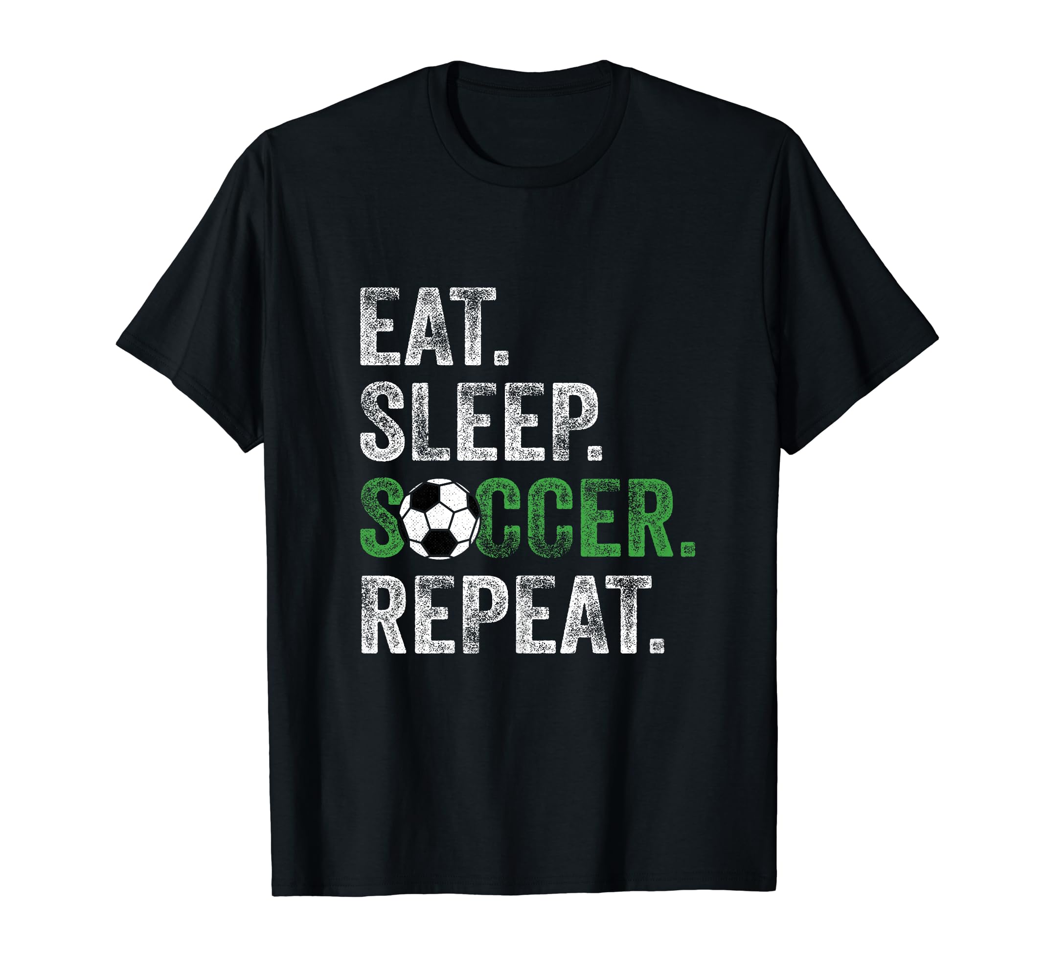 Eat Sleep Soccer Repeat Sport T-Shirt - Custom Art Print Unisex