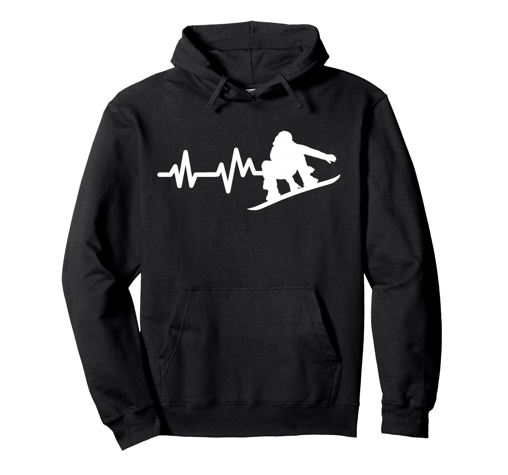 Snowboard Heartbeat Snowboarder Hoodie - Casual Everyday Wear Unisex