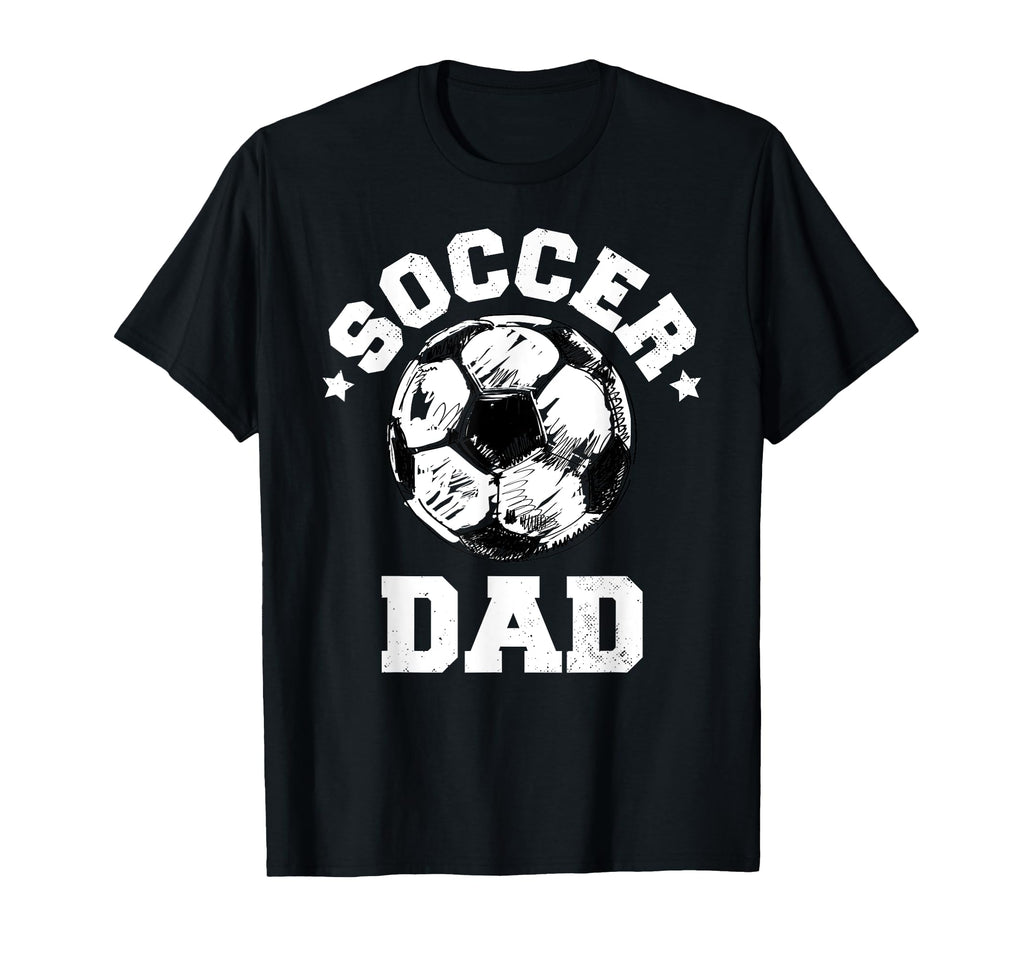 Soccer Dad Soccer Ball Distressed Funny T-Shirt - Streetwear Style Unisex