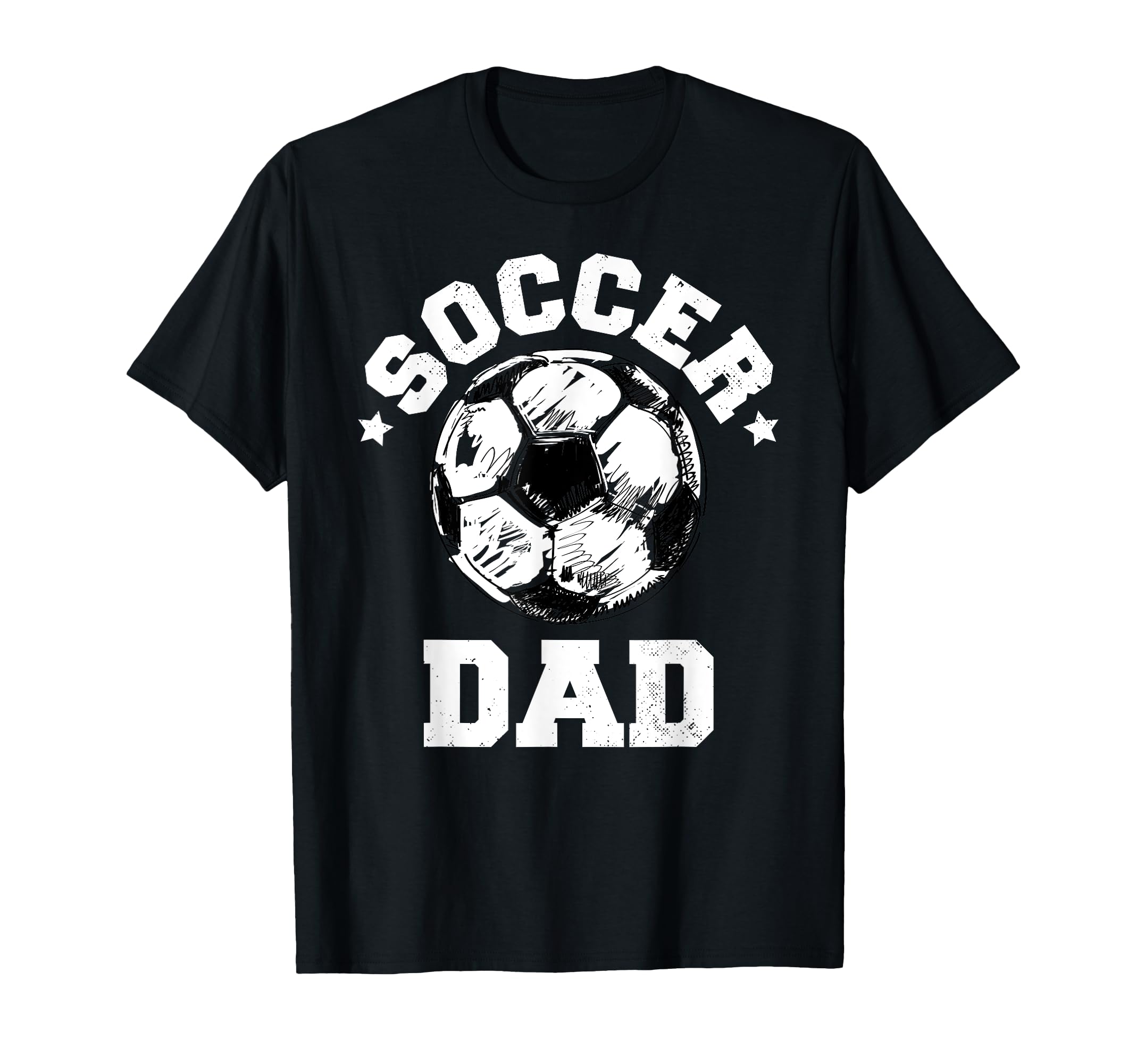 Soccer Dad Soccer Ball Distressed Funny T-Shirt - Streetwear Style Unisex
