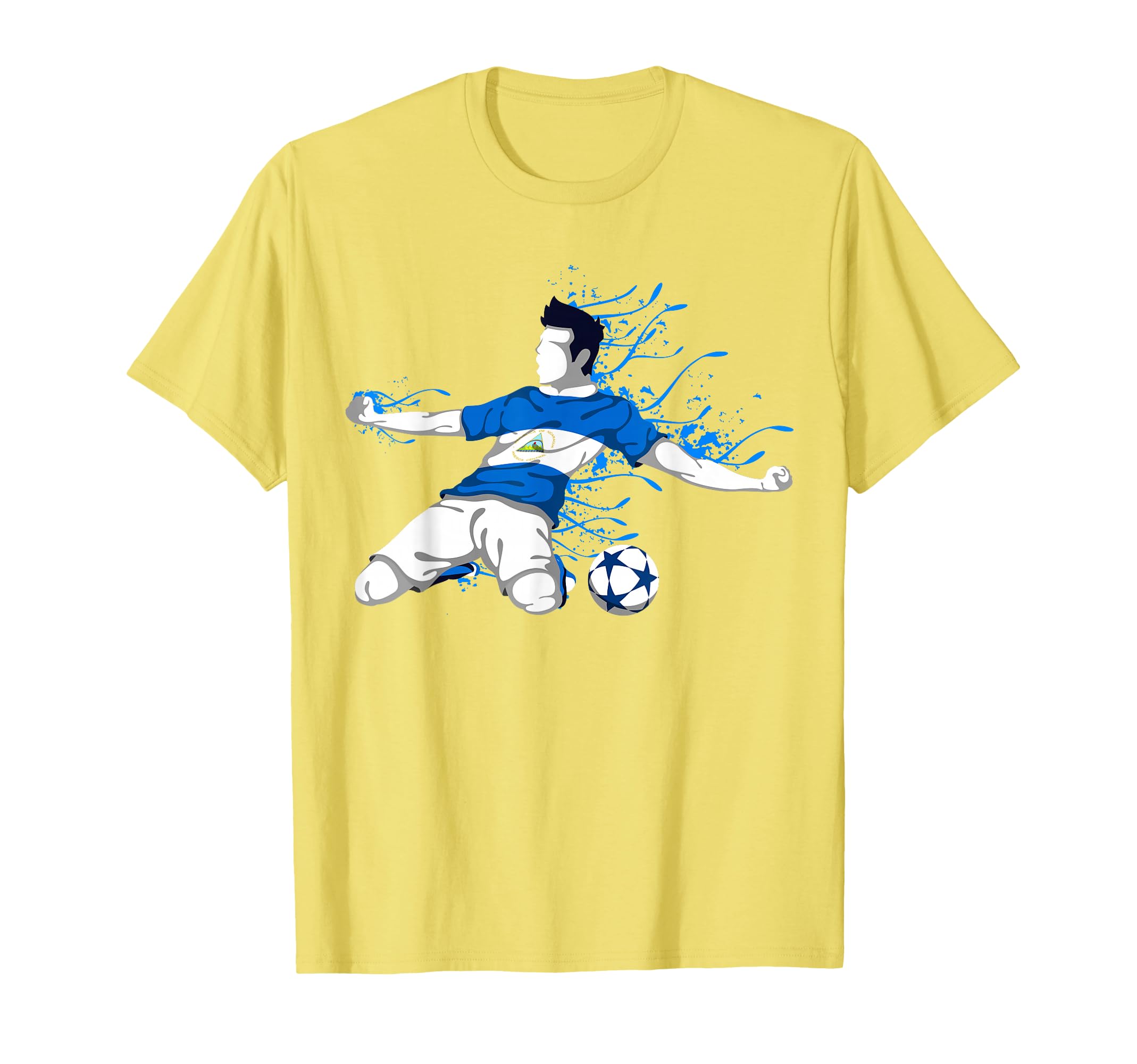 Nicaragua Soccer Nicaraguan National T-Shirt - Minimalist Print for Adults