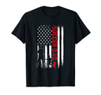 Soccer Dad Lovers American Flag Fathers Day T-Shirt - Graphic Print Unisex