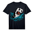 Football Shark Match Ball Great Gift T-Shirt - Minimalist Print for Adults