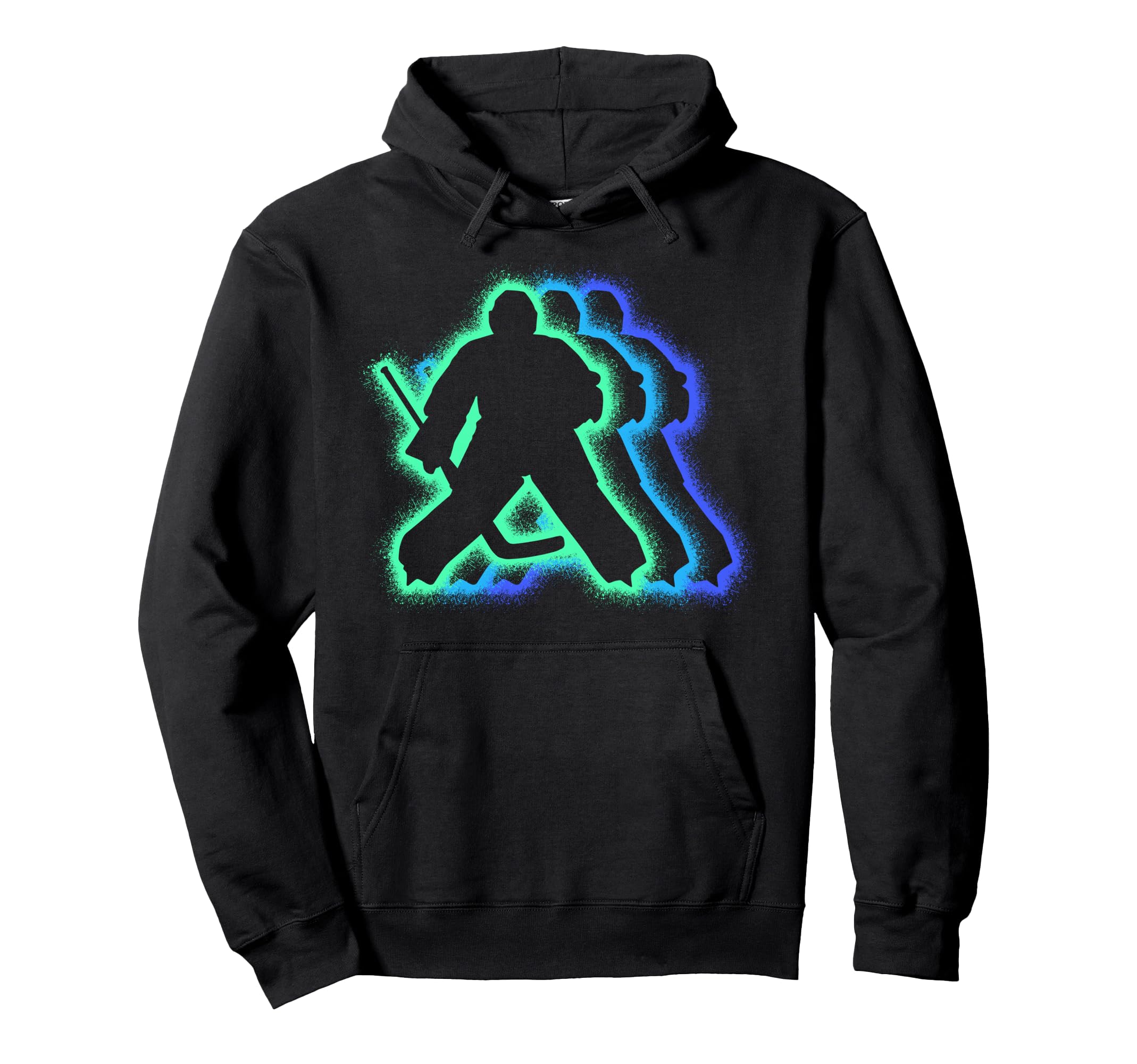 Hockey Goalkeeper Silhouettes Ice Hoodie - Custom Art Print Men Women