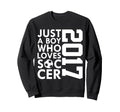 2017 Just Who Loves Soccer Sweatshirt - Casual Everyday Wear for Adults