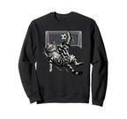 Funny Tabby Cat Soccer Bicycle Kick Sweatshirt - Aesthetic Graphic Unisex