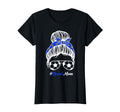 Soccer Mom Messy Bun Hair Soccer T-Shirt - Minimalist Print Unisex