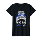 Soccer Mom Messy Bun Hair Soccer T-Shirt - Minimalist Print Unisex
