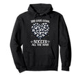 100 Days School Soccer Heart Love 100Th Hoodie - Graphic Print for Adults