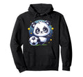 Panda Playing Soccer Kicking Ball Hoodie - Custom Art Print for Adults